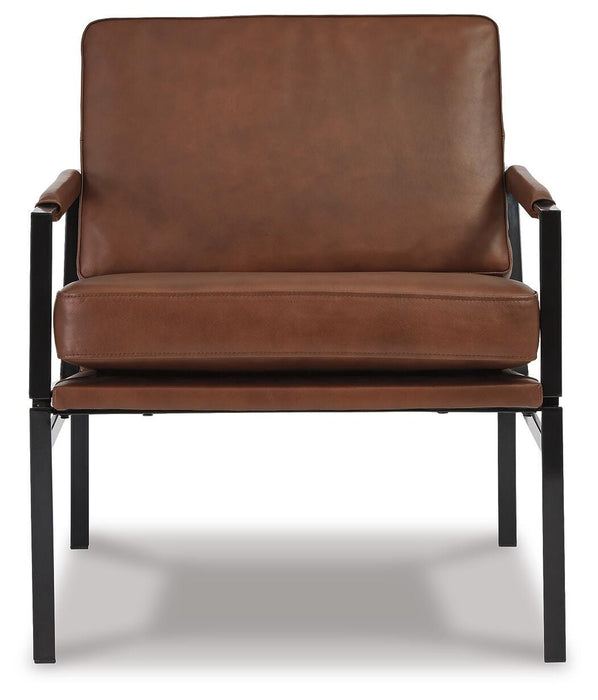 Signature Design Brown/Silver Finish Accent Chair