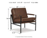 Signature Design Brown/Silver Finish Accent Chair