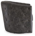 Signature Design Distressed Black Swivel Accent Chair