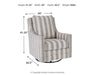 Signature Design Ivory/Black Swivel Glider Accent Chair