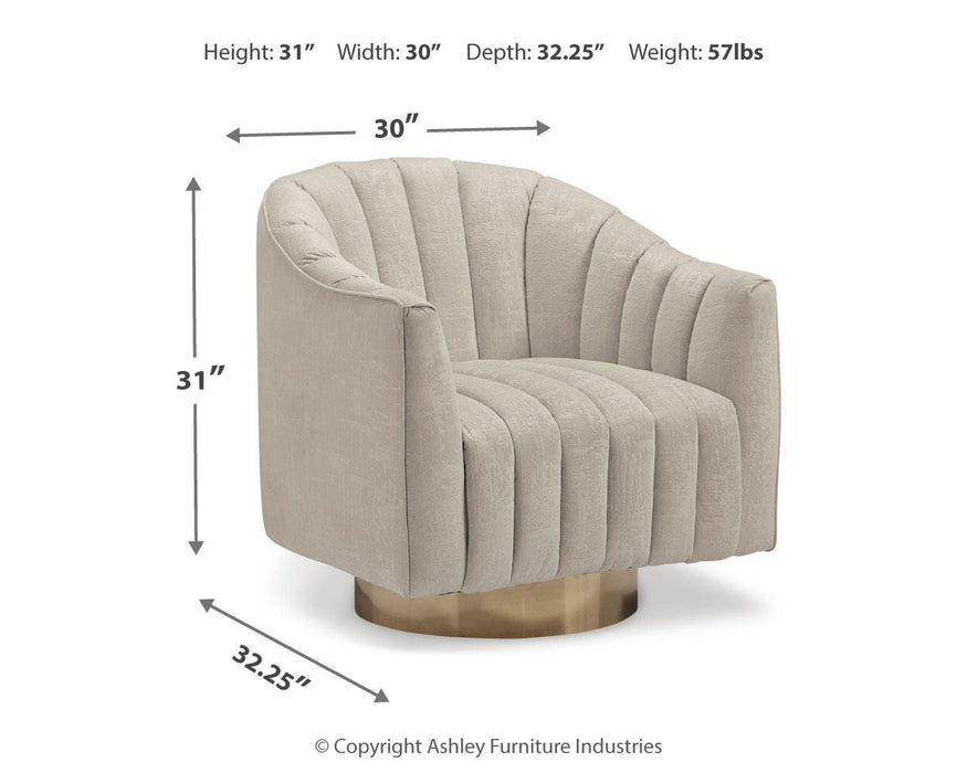Signature Design Pearl Swivel Accent Chair