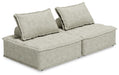 Signature Design Taupe 2-Piece Modular Seating