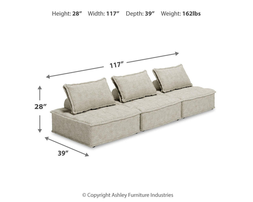 Signature Design Taupe 3-Piece Modular Seating