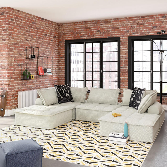 Signature Design Taupe 5-Piece Modular Seating