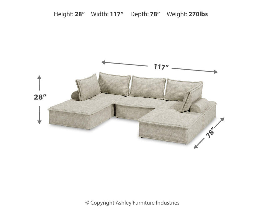 Signature Design Taupe 5-Piece Modular Seating