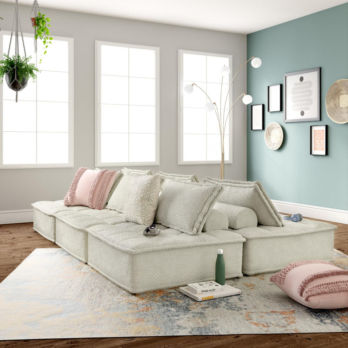 Signature Design Taupe 6-Piece Modular Seating