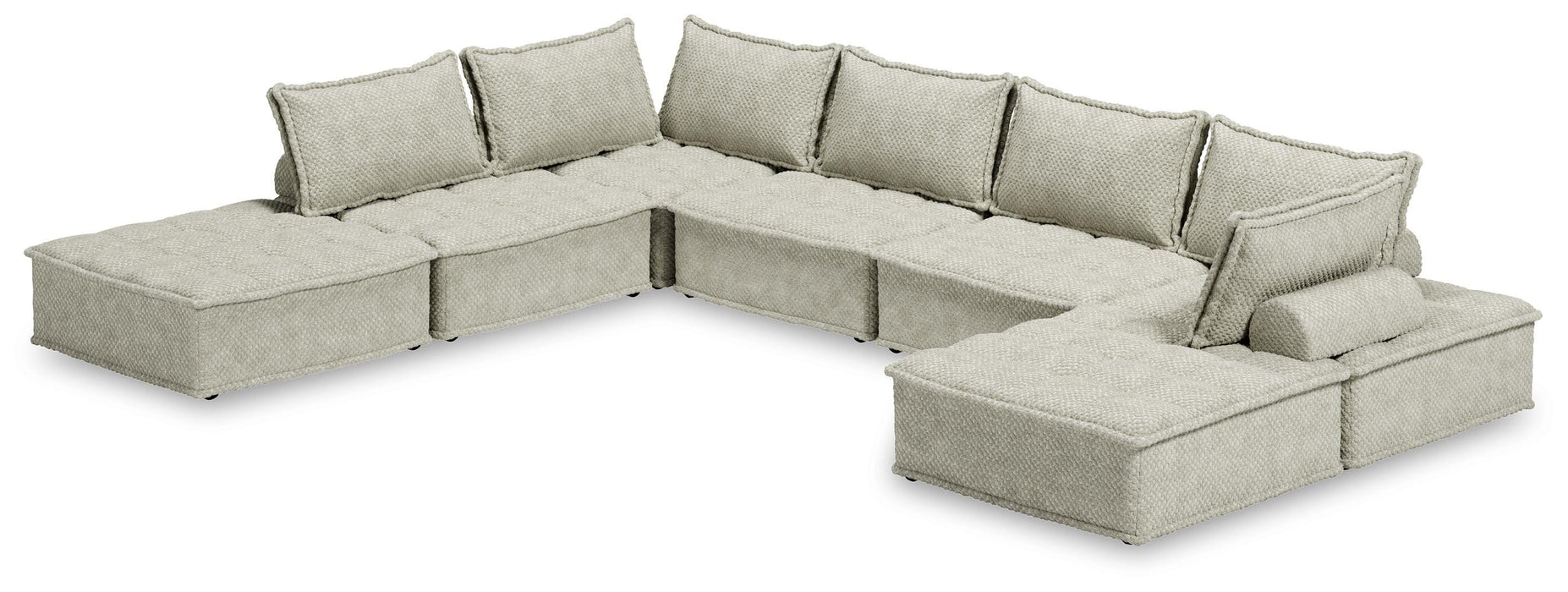 Signature Design Taupe 7-Piece Modular Seating