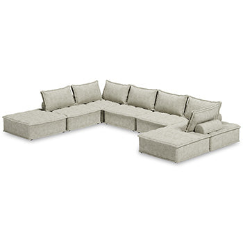 Signature Design Taupe 7-Piece Modular Seating
