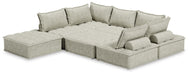 Signature Design Taupe 7-Piece Modular Seating