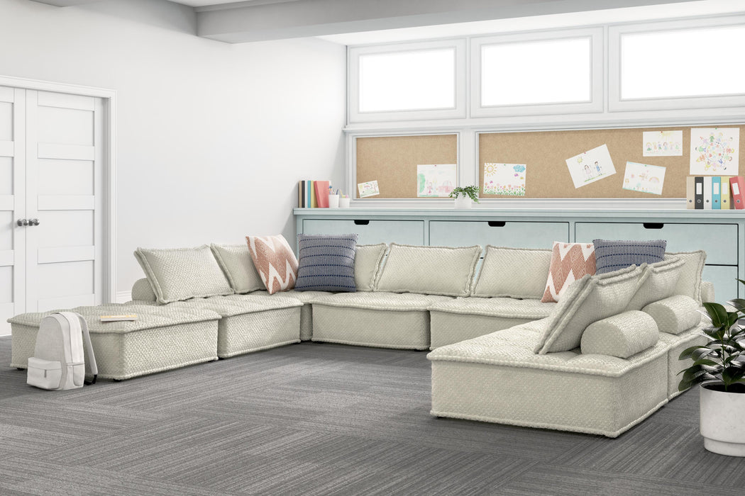 Signature Design Taupe 8-Piece Modular Seating