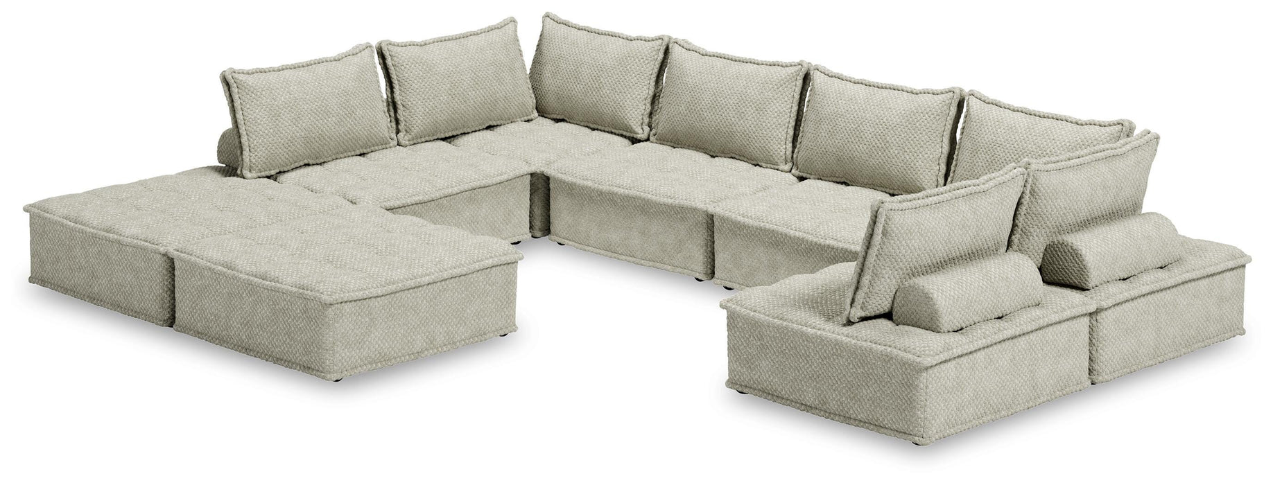 Signature Design Taupe 8-Piece Modular Seating