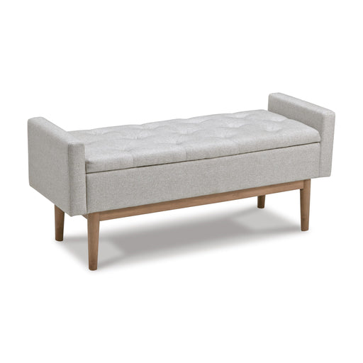 Signature Design Beige/Brown Storage Bench