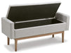 Signature Design Beige/Brown Storage Bench