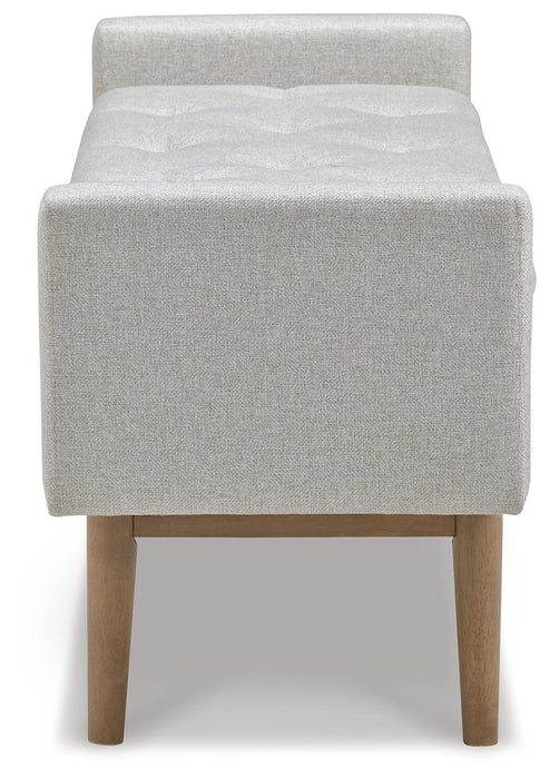 Signature Design Beige/Brown Storage Bench