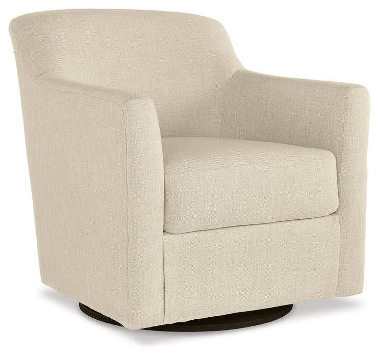 Signature Design Linen Swivel Accent Chair
