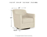 Signature Design Linen Swivel Accent Chair