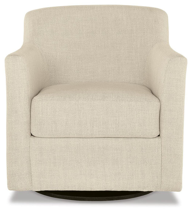 Signature Design Linen Swivel Accent Chair
