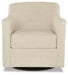 Signature Design Linen Swivel Accent Chair