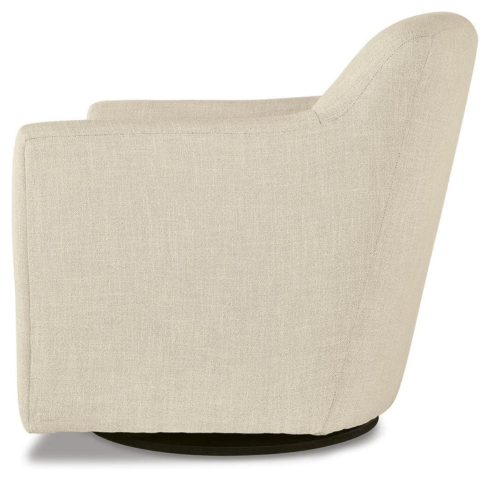 Signature Design Linen Swivel Accent Chair