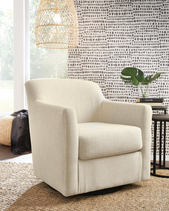 Signature Design Linen Swivel Accent Chair