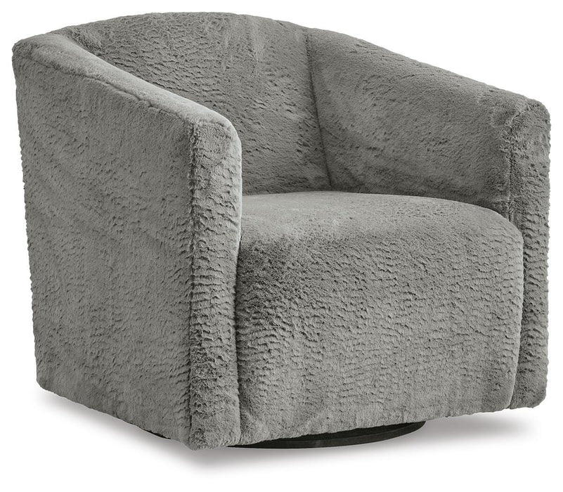 Signature Design Charcoal Swivel Accent Chair