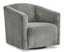 Signature Design Charcoal Swivel Accent Chair