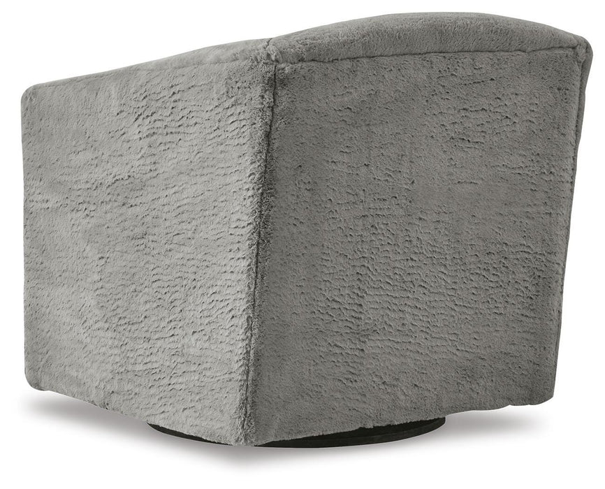 Signature Design Charcoal Swivel Accent Chair
