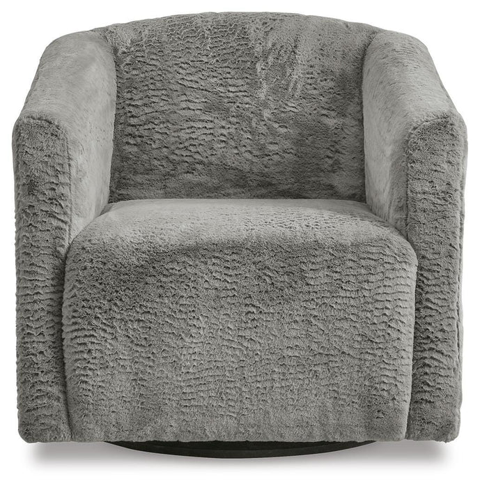 Signature Design Charcoal Swivel Accent Chair