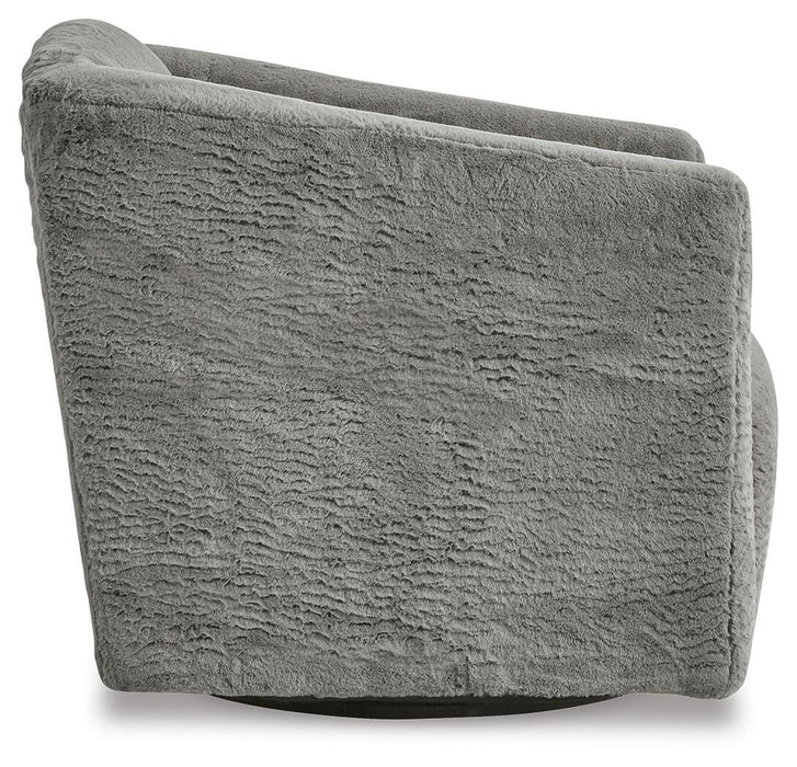 Signature Design Charcoal Swivel Accent Chair