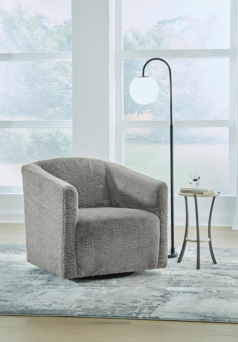Signature Design Charcoal Swivel Accent Chair