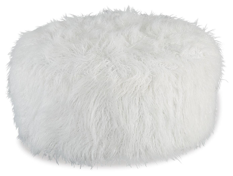 Signature Design White Oversized Accent Ottoman