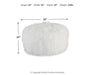 Signature Design White Oversized Accent Ottoman