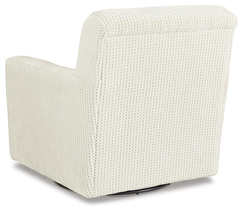 Signature Design Ivory Swivel Glider Accent Chair