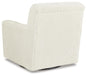 Signature Design Ivory Swivel Glider Accent Chair