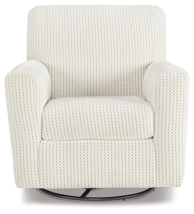 Signature Design Ivory Swivel Glider Accent Chair