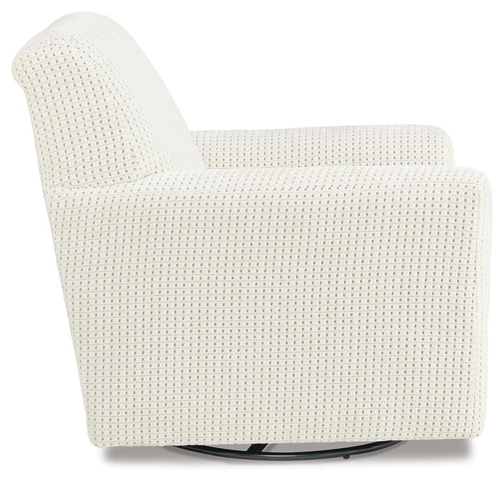 Signature Design Ivory Swivel Glider Accent Chair