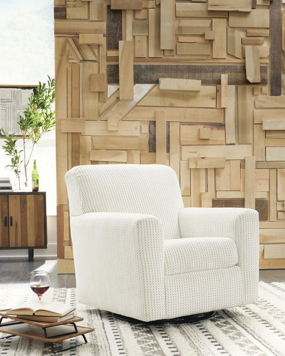 Signature Design Ivory Swivel Glider Accent Chair