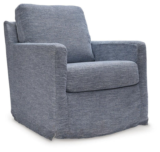 Signature Design Denim Swivel Glider Accent Chair