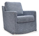 Signature Design Denim Swivel Glider Accent Chair