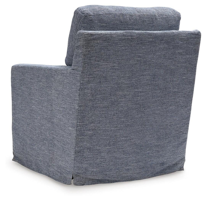 Signature Design Denim Swivel Glider Accent Chair