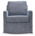 Signature Design Denim Swivel Glider Accent Chair