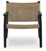 Signature Design Black/Natural Accent Chair