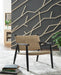 Signature Design Black/Natural Accent Chair