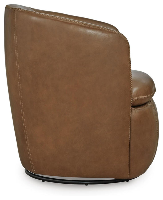 Signature Design Caramel Swivel Accent Chair