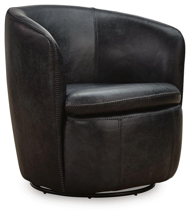 Signature Design Midnight Swivel Accent Chair