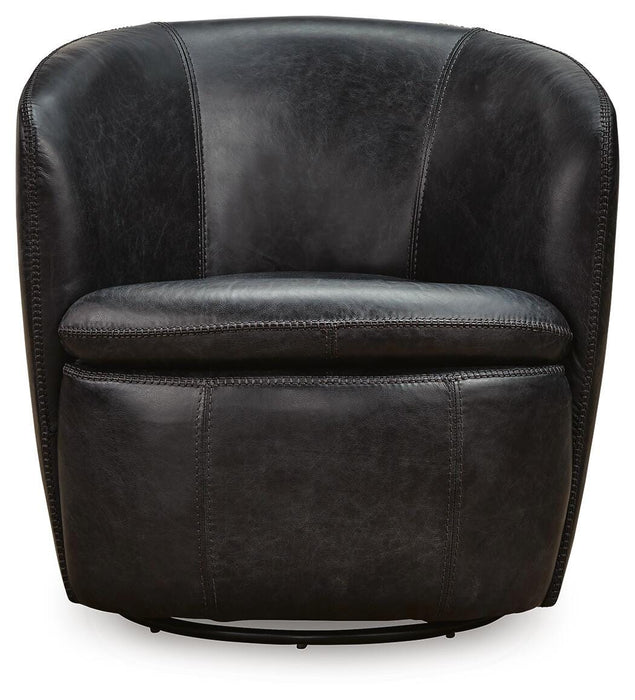 Signature Design Midnight Swivel Accent Chair