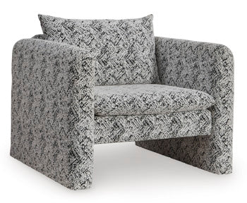 Signature Design Black/White Accent Chair