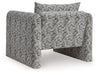 Signature Design Black/White Accent Chair