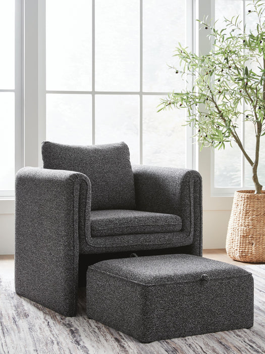 Signature Design Charcoal/Black Accent Chair