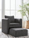 Signature Design Charcoal/Black Accent Chair